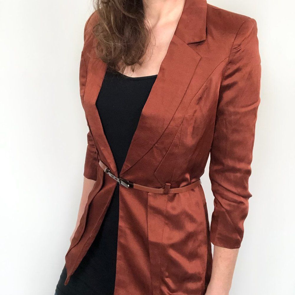 NWT Vero Moda Kathy Bronze Brown Blazer Jacket Women's Size 36 Small 160 80A